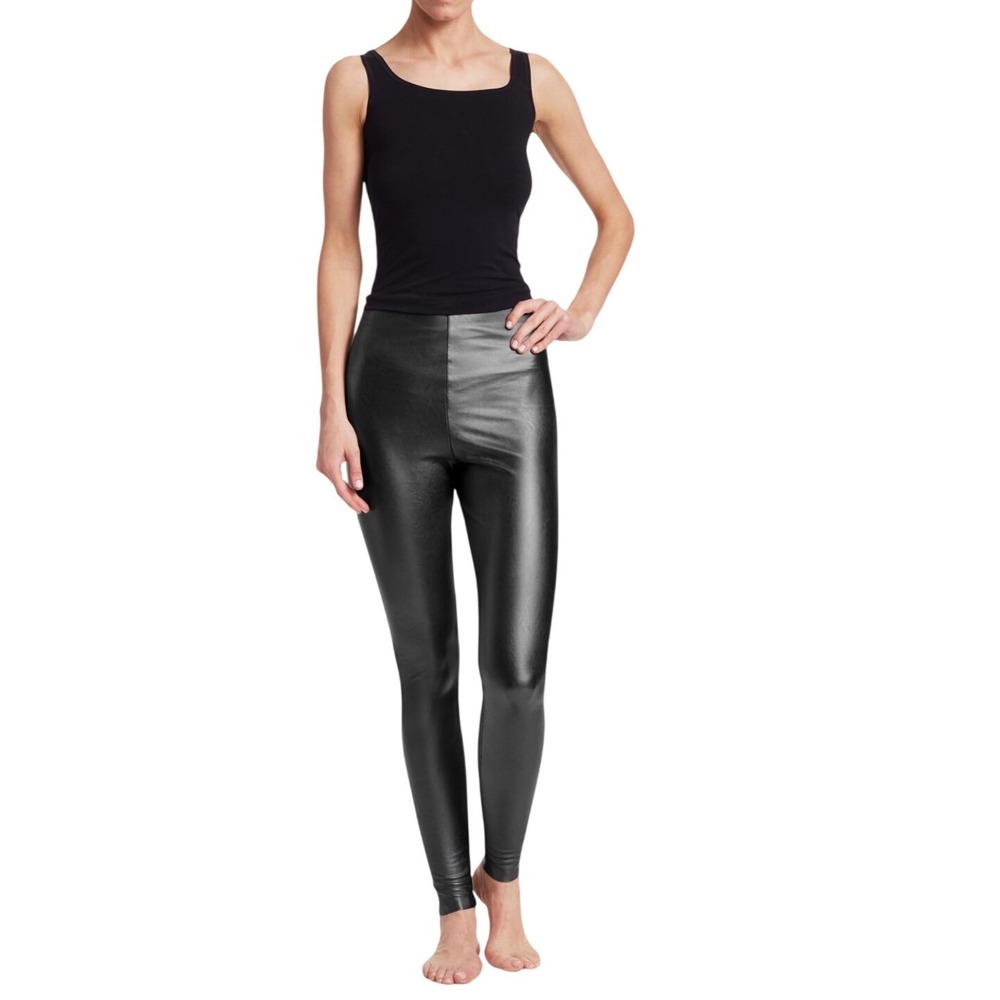 Commando Black Faux Leather‎ Leggings Control Top Size Small NWOT $119
